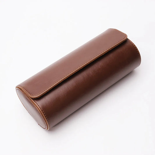 3-Slot Travel Watch Case – PU Leather Watch Box Organizer for Travel & Home