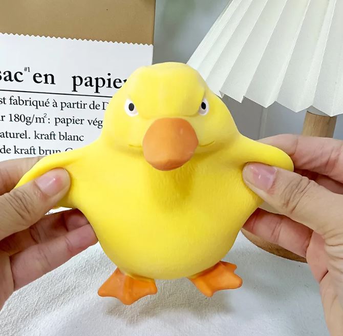 Yellow Duck Stress Relief Toy – Squishy Decompression Fidget Duck for Anxiety & Relaxation | 13cm