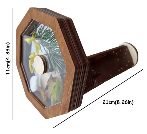 DIY Wooden Rotating Kaleidoscope Kit – Build Your Own Kaleidoscope | Creative Craft & STEM Toy for Kids & Adults