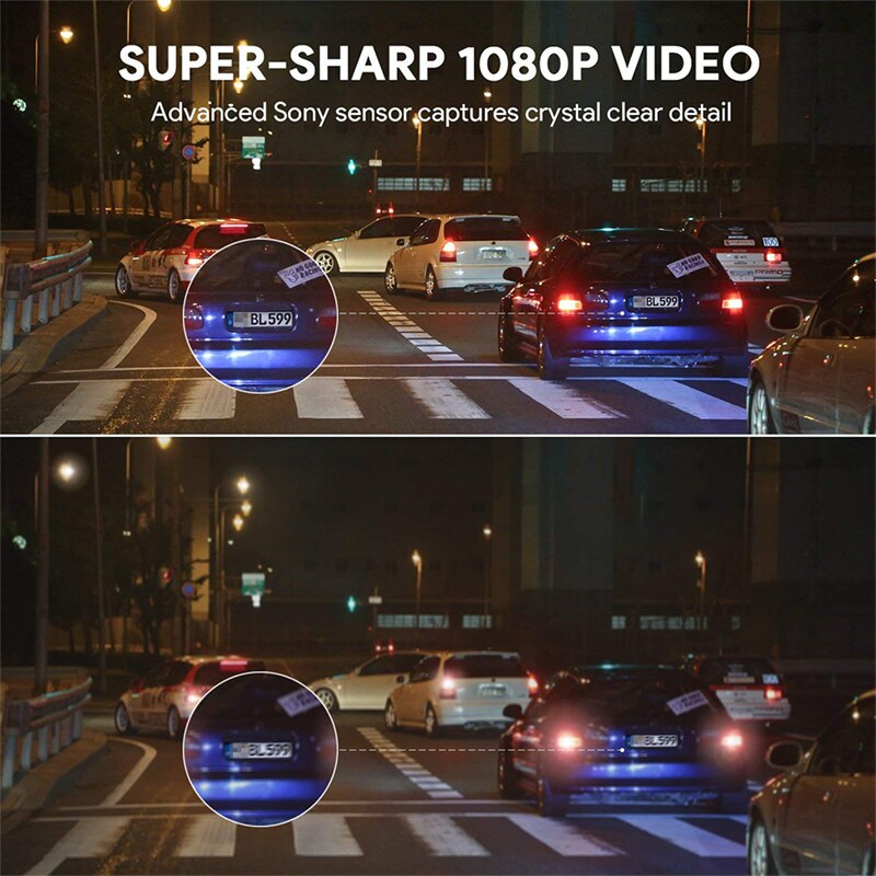 170° WiFi Dash Cam – HD 1080P Car DVR with G-Sensor, Night Vision & Loop Recording