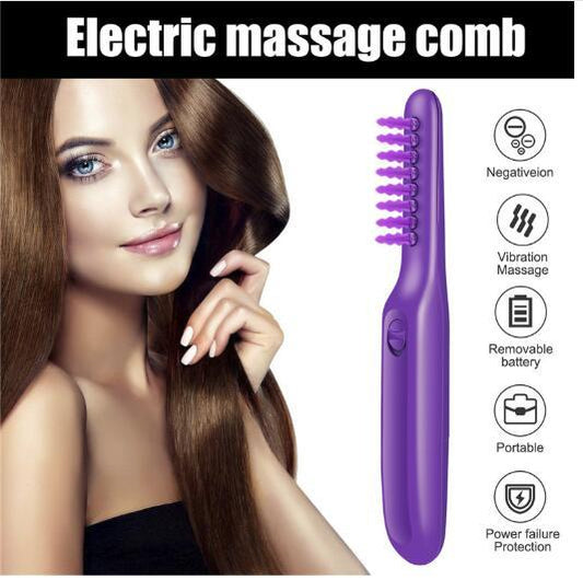 Electric Detangling Brush – Cordless Scalp Massage Hair Brush for Wet & Dry Hair | ABS | Purple
