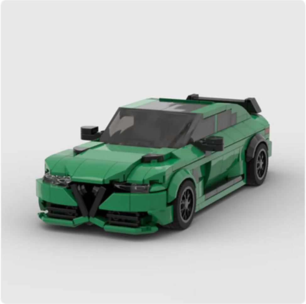 Alfa Romeo Mini Building Block Car Set – Small Particle Collectible Car Model | Creative Toy for Ages 15+ | 5 Colors