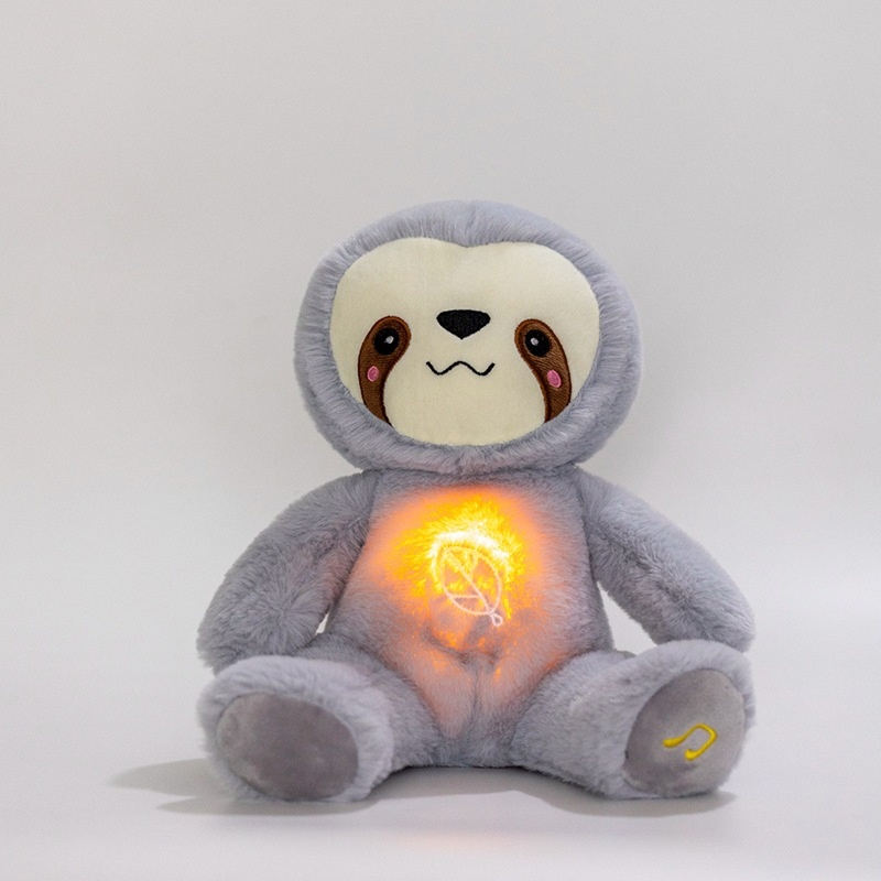 Luminous Breathing Plush Sloth Toy – Glowing Animated Stuffed Animal for Kids & Adults