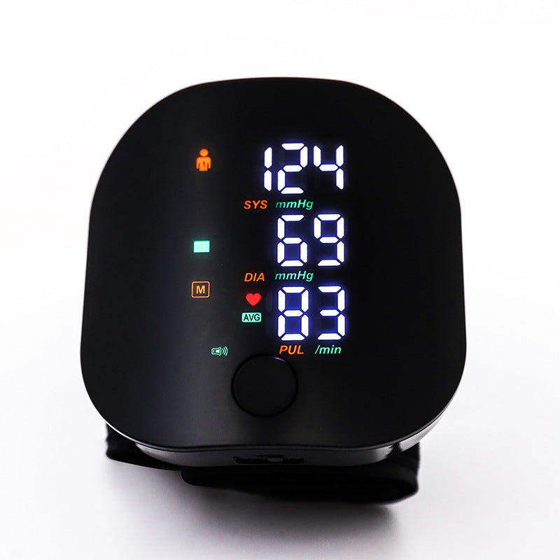 Rechargeable Wrist Blood Pressure Monitor – Backlit Digital BP Meter