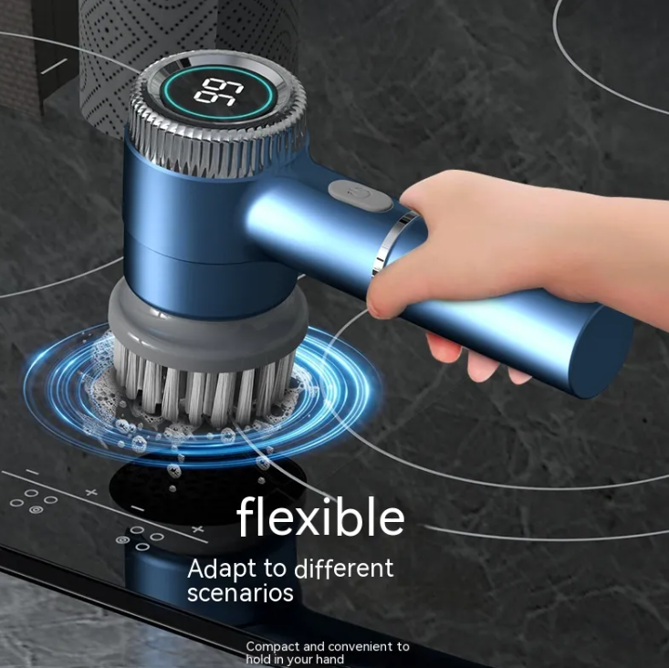 Electric Dish Scrubber Brush – Wireless Rechargeable Kitchen Cleaning Brush
