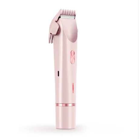 2-in-1 Electric Hair Trimmer & Razor – Wet/Dry Use, USB Rechargeable, Fully Washable (Pink)