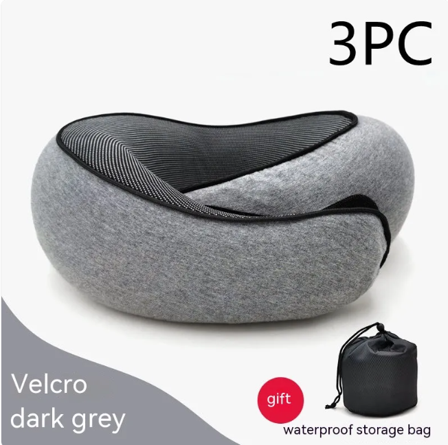 Memory Foam U-Shaped Neck Pillow – Cervical Support for Napping, Travel & Rest | Multiple Colors