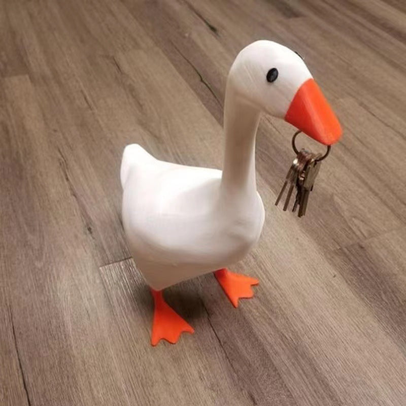 Duck Magnet Key Holder – Cute Decorative Strong Magnetic Organizer for Keys, Notes & Lightweight Essentials (With or Without Base)