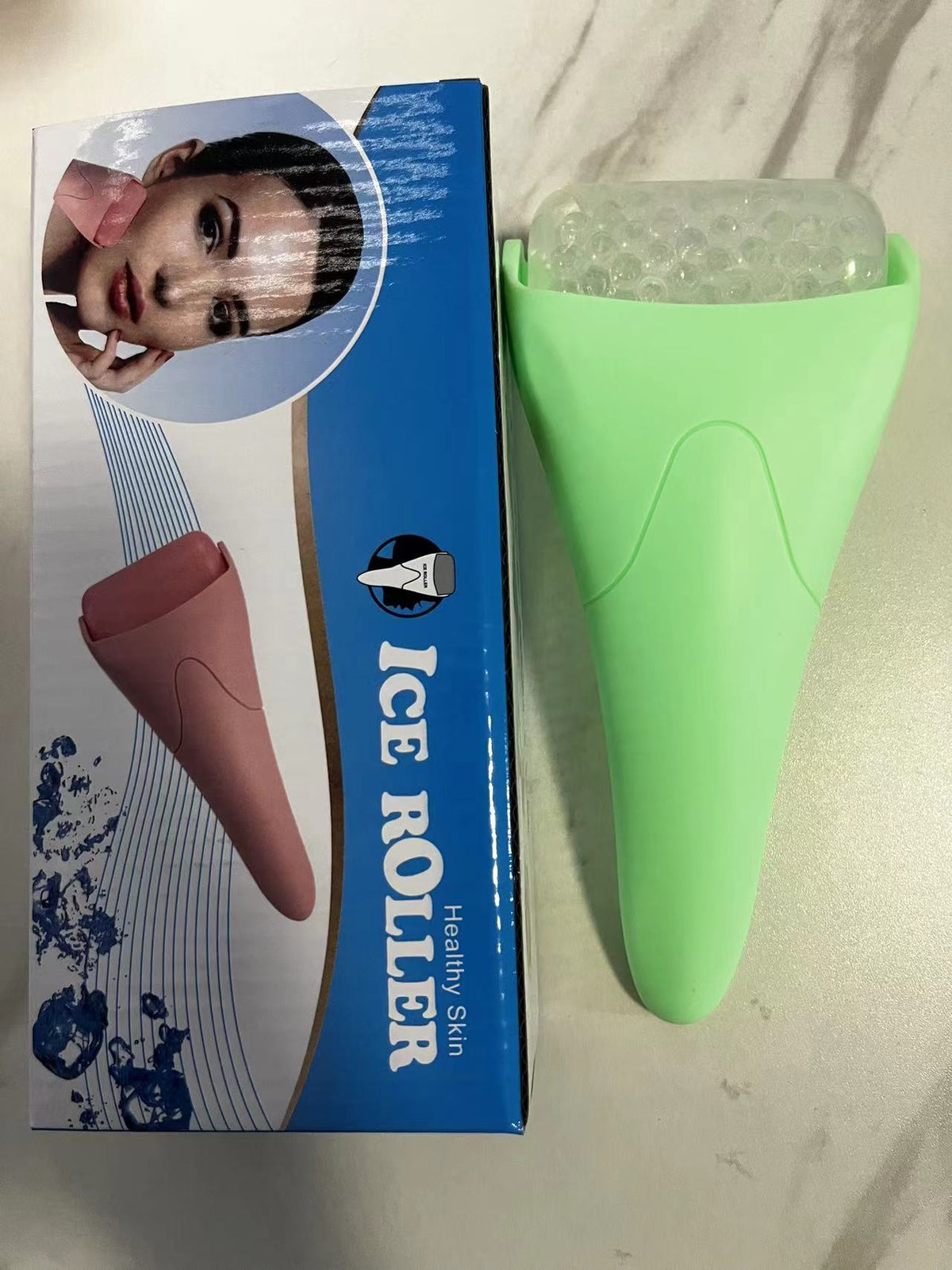 Ice Roller Facial Massager – Cooling Face Roller for Puffiness & Skin Firming
