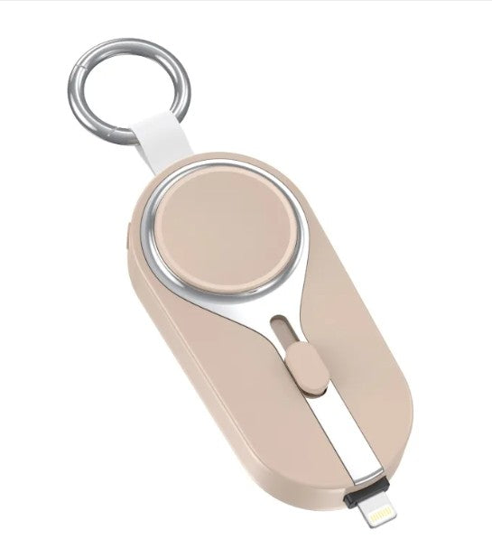 Ultra-Thin Keychain Power Bank – Mini Portable Charger for iPhone & USB-C Devices | LED Indicator | 10 Colors