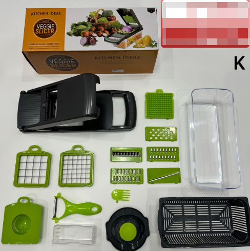 Multi-Function Vegetable Chopper & Food Slicer – Slice, Dice, Shred & Julienne with Built-In Storage Container
