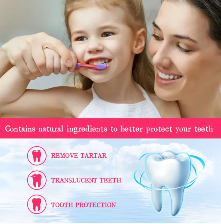 Kids’ Foam Tooth Cleaning Mousse – Gentle Fluoride-Free Oral Care for Children | Blueberry & Orange Flavors