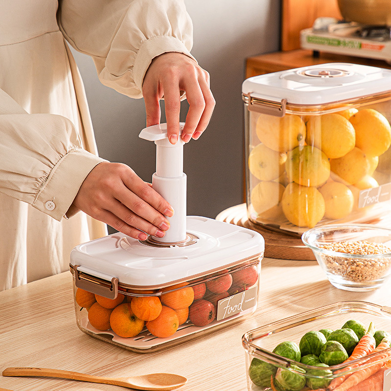 Vacuum Seal Food Storage Container – Transparent Airtight Box with Air Pump