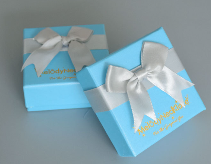 Bowknot Ribbon Jewelry Gift Box – Elegant Paper Gift Box for Rings, Pendants & Bracelets | Gray | Ring, Pendant & Bracelet Box
