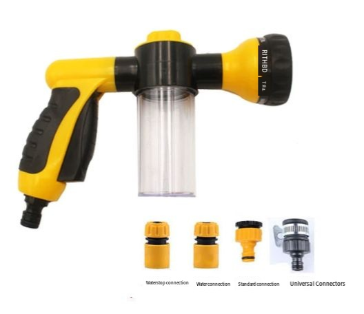 8-in-1 Pet Shower Sprayer Kit – High-Pressure Dog Bath Hose with Built-In Soap Dispenser, Grooming Brush & Comb | 3 Colors